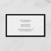 Trendy Red Black Stripe White Executive Manager Visitekaartje (Achterkant)