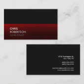 Trendy Red Black Stripes Visitekaartje (Voorkant / Achterkant)