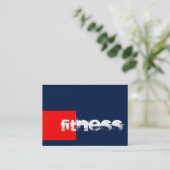 Trendy Red Blue Fitness Sport Visitekaartje (Staand voorkant)