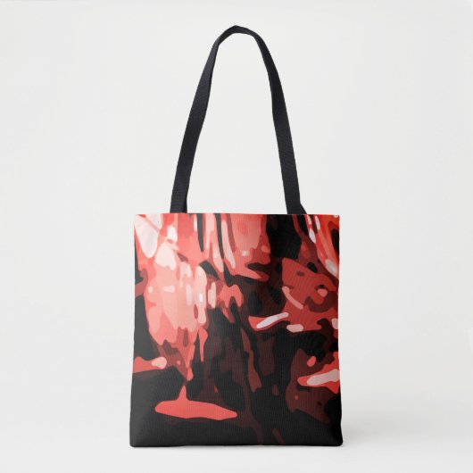 Trendy Red Camo Abstract Pattern Tote Bag (Voorkant)