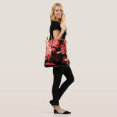 Trendy Red Camo Abstract Pattern Tote Bag (Op model)