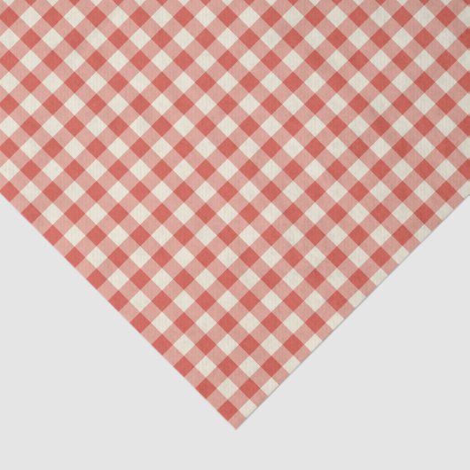 Trendy Red Checkerboard Patroon Tissuepapier (Detail)