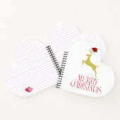 Trendy red Christmas print  Notitieboek (Binnen)