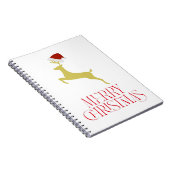 Trendy red Christmas print  Notitieboek (Rechterzijde)