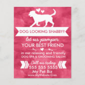 Trendy Red Dog Grooming Flyer -  (Voorkant)