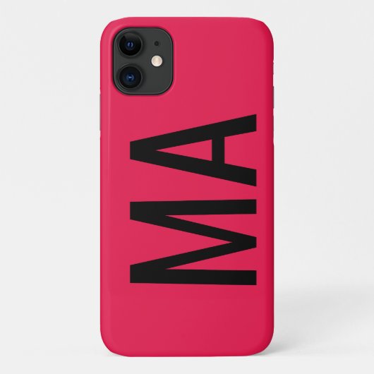 Trendy Red Editable iphone 11 hoesje (Achterkant)