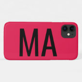 Trendy Red Editable iphone 11 hoesje (Achterkant (horizontaal))