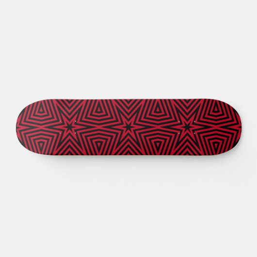 Trendy Red en Black Star Pattern Persoonlijk Skateboard (Horizontaal)