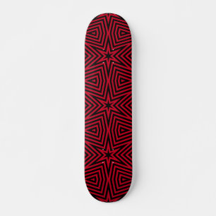 Trendy Red en Black Star Pattern Persoonlijk Skateboard