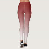 Trendy Red en White Ombre Leggings (Achterkant)