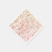 Trendy Red Floral Napkins Servet (Hoek)