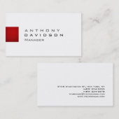 Trendy Red Gray White, hedendaags Visitekaartje (Voorkant / Achterkant)