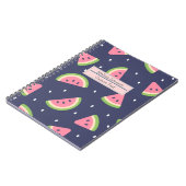 Trendy Red Green Pink Watermelon Pattern Notitieboek (Linkerzijde)