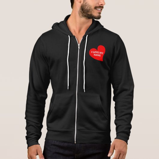 TRENDY RED HEART I HOU VAN MIJN ROMANTISCHE VALENT HOODIE (Voorkant)