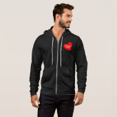 TRENDY RED HEART I HOU VAN MIJN ROMANTISCHE VALENT HOODIE (Voorkant volledig)