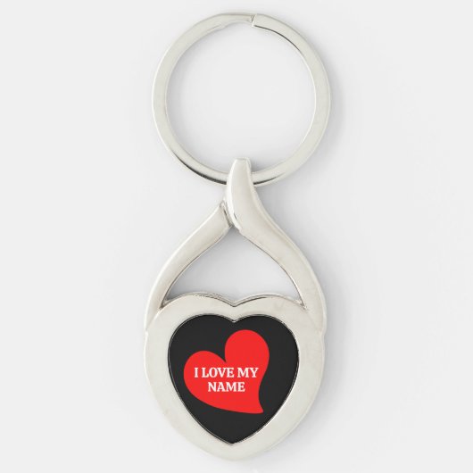 TRENDY RED HEART I HOU VAN MIJN ROMANTISCHE VALENT SLEUTELHANGER (Voorkant)
