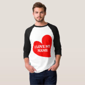 TRENDY RED HEART I LIEFT VAN MIJN ROMANTISCHE VALE T-SHIRT (Voorkant volledig)