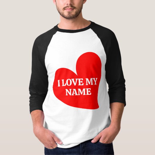TRENDY RED HEART I LIEFT VAN MIJN ROMANTISCHE VALE T-SHIRT (Voorkant)