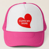 TRENDY RED HEART I LIEFT VAN MIJN ROMANTISCHE VALE TRUCKER PET (Voorkant)