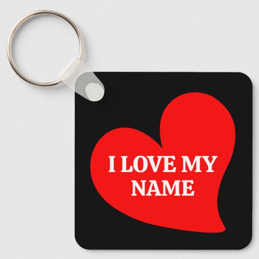 TRENDY RED HEART IK HOU VAN MIJN ROMANTISCHE VALEN SLEUTELHANGER (Voorkant)