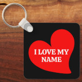 TRENDY RED HEART IK HOU VAN MIJN ROMANTISCHE VALEN SLEUTELHANGER (Voorkant)