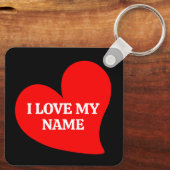 TRENDY RED HEART IK HOU VAN MIJN ROMANTISCHE VALEN SLEUTELHANGER (Achterkant)