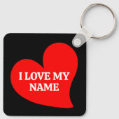 TRENDY RED HEART IK HOU VAN MIJN ROMANTISCHE VALEN SLEUTELHANGER (Achterkant)