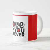 Trendy Red Love Valentijnsdag Mok voor koffie. (Voorkant rechts)