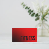 Trendy Red Personal Fitness Trainer Sports Visitekaartje (Staand voorkant)