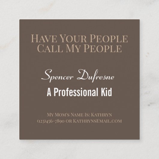 Trendy Red Playdate Kaart met foto Vierkante Visitekaartje (Achterkant)