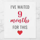 Trendy Red Post Zwangerschap Funny Quote Wijn Etiket (Enkel label)