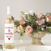 Trendy Red Post Zwangerschap Funny Quote Wijn Etiket