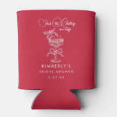 Trendy Red She's The Cherry On Top Bridal Shower Blikjeskoeler (Achterkant)