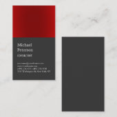Trendy Red Stripe Grey Consultant Visitekaartje (Voorkant / Achterkant)