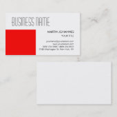 Trendy Red Striped Black White Visitekaartje (Voorkant / Achterkant)