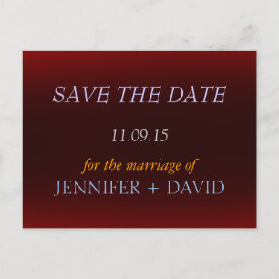 Trendy Red Stylish Save the Date Wedding Briefkaar Aankondigingskaart