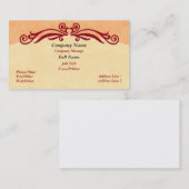 Trendy Red Swirl-visitekaartje Visitekaartje (Voorkant / Achterkant)