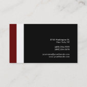 Trendy Red White Black Attractive Visitekaartje (Achterkant)