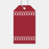 Trendy Red & White Deer Typography Merry Kerstry Cadeaulabel (Achterkant)