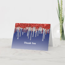 Trendy Red White en Blue Glitter Drivers