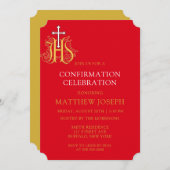 Trendy Red White Gold Logo bevestiging Kaart (Voorkant / Achterkant)