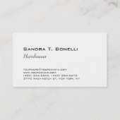 Trendy Red White Modern Hair Stylist Visitekaartje (Achterkant)