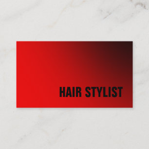 Trendy Red White Modern Hair Stylist Visitekaartje