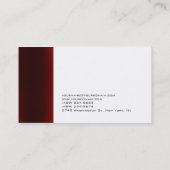 Trendy Red White Plain Stylish Visitekaartje (Achterkant)