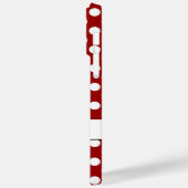 Trendy Red White polka dots Monogram Case-Mate iPhone Case (Achterkant / Links)