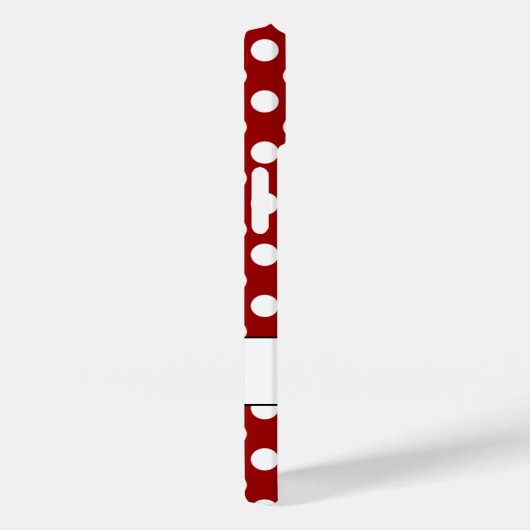 Trendy Red White polka dots Monogram Case-Mate iPhone Case (Achterkant / Rechts)