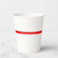 Trendy Red White, stijlvol, eenvoudig Jouw naam