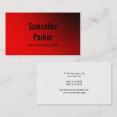 Trendy Red White, tijdelijk manager Visitekaartje (Voorkant / Achterkant)