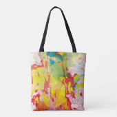 Trendy Red Yellow Blue Green Modern Abstract Tote Bag (Achterkant)