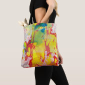 Trendy Red Yellow Blue Green Modern Abstract Tote Bag (Dichtbij)